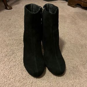 Beautiful Cordani Black Suede wrapped heeled boot